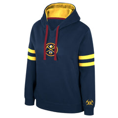 Denver Nuggets Stadium Essentials Women's Road Game Pullover Hoodie sale - Navy cheap