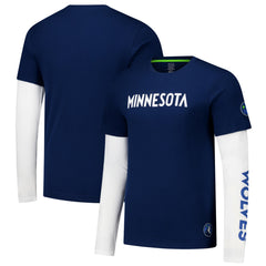 Minnesota Timberwolves Stadium Essentials Unisex Spectator Twofer Long Sleeve T-Shirt - Navy on sale
