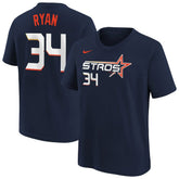 Nolan Ryan Houston Astros Youth Fuse City Connect Name & Number T-Shirt - Navy | Nike