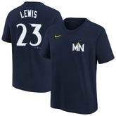 Royce Lewis Minnesota Twins Youth Fuse City Connect Name & Number T-Shirt - Navy | Nike