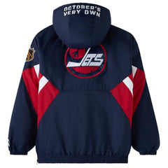 Winnipeg Jets OVO x Starter Half-Zip Hooded Jacket Navy