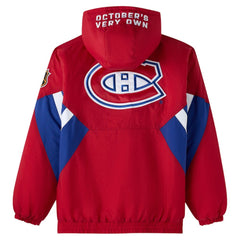 Montreal Canadiens OVO x Starter Half-Zip Hooded Jacket Red