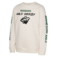 Minnesota Wild Youth Star Power Pullover Sweatshirt Cream