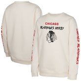 Chicago Blackhawks Youth Star Power Pullover Sweatshirt Cream