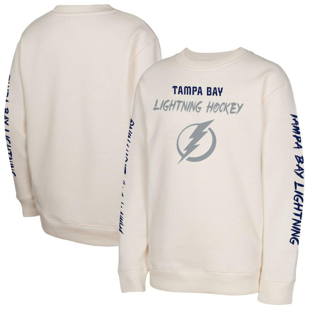 Tampa Bay Lightning Youth Star Power Pullover Sweatshirt Cream