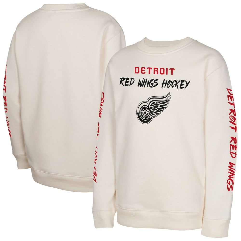 Detroit Red Wings Youth Star Power Pullover Sweatshirt Cream