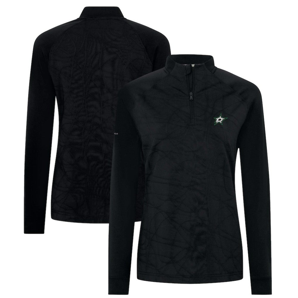 Dallas Stars Levelwear Women's Amethyst Insignia Core Quarter-Zip Jacket Black