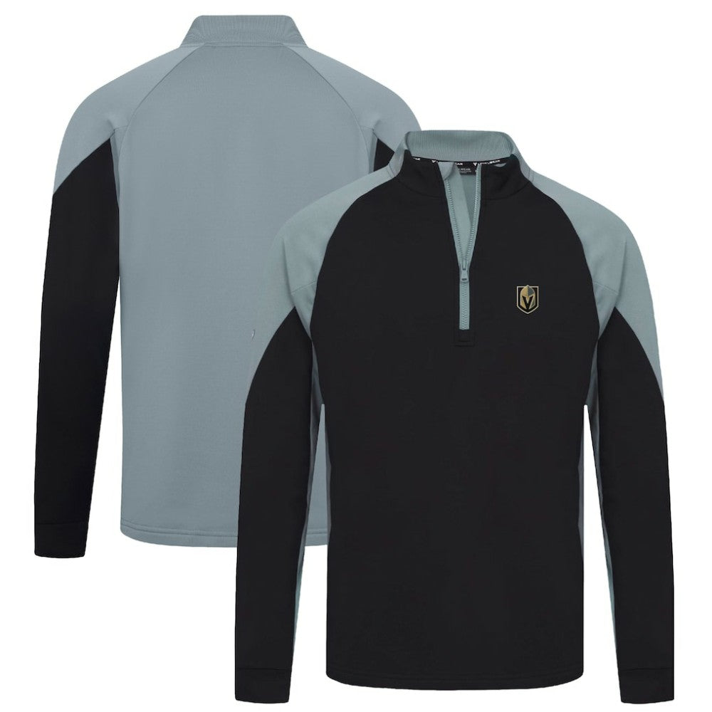 Vegas Golden Knights Levelwear Cadet Insignia Core Quarter-Zip Pullover Top Black