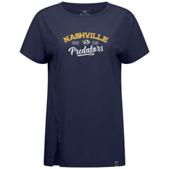 Nashville Predators Levelwear Women's Influx Ice Wall T-Shirt Navy