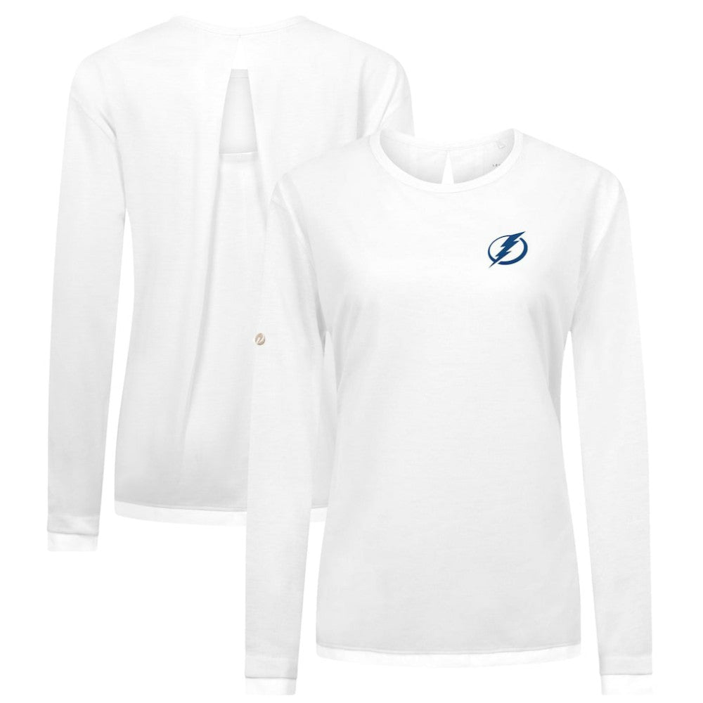 Tampa Bay Lightning Levelwear Women's Sequoia Primary Logo Long Sleeve T-Shirt White