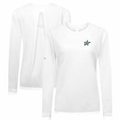 Dallas Stars Levelwear Women's Sequoia Primary Logo Long Sleeve T-Shirt White