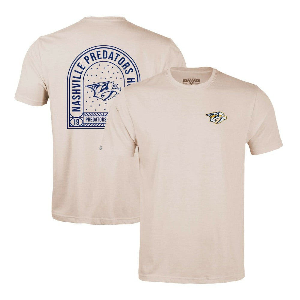 Nashville Predators Levelwear Richmond Stained Glass T-Shirt Khaki