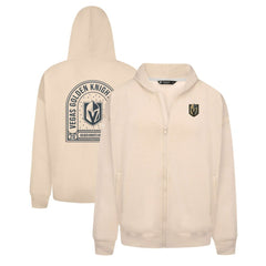 Vegas Golden Knights Levelwear Uphill Stained Glass Full-Zip Hoodie Jacket Khaki