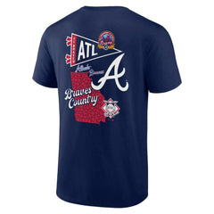 Atlanta Braves Split Zone T-Shirt - Navy