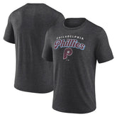 Philadelphia Phillies Wonderment Tri-Blend T-Shirt - Charcoal