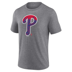 Philadelphia Phillies City P Tri-Blend T-Shirt - Heather Gray
