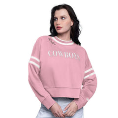 Dallas Cowboys Starter Women's Power Play Cropped Pullover Sweatshirt - Pink online