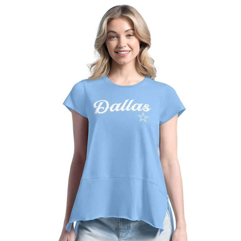 Dallas Cowboys Margaritaville Women's Gametime Is Paradise T-Shirt - Light Blue on sale