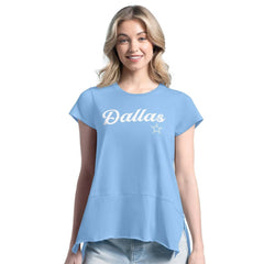 Dallas Cowboys Margaritaville Women's Gametime Is Paradise T-Shirt - Light Blue on sale