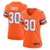 Terrell Davis Denver Broncos Women's Mile High Collection 1977 Throwback Retired Player Game Jersey - Orange | Nike online