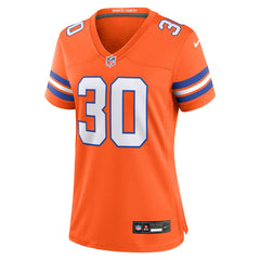Terrell Davis Denver Broncos Women's Mile High Collection 1977 Throwback Retired Player Game Jersey - Orange | Nike online