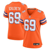 Mark Schlereth Denver Broncos Women's Mile High Collection 1977 Throwback Retired Player Game Jersey - Orange | Nike outlet
