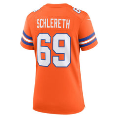 Mark Schlereth Denver Broncos Women's Mile High Collection 1977 Throwback Retired Player Game Jersey - Orange | Nike outlet