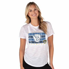 Milwaukee Brewers Concepts Sport Women's Infuse Knit Top - White