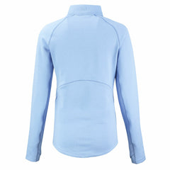 Kansas City Royals Cutter & Buck Women's Peshastin Eco Fleece Recycled Raglan Half-Zip Top - Heather Light Blue