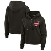 Tampa Bay Buccaneers WEAR by Erin Andrews Women's Plus Size Waffle Hoodie Pullover Top - Pewter on sale