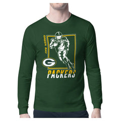 Green Bay Packers Starter Player Grid Graphic Long Sleeve T-Shirt - Olive for sale