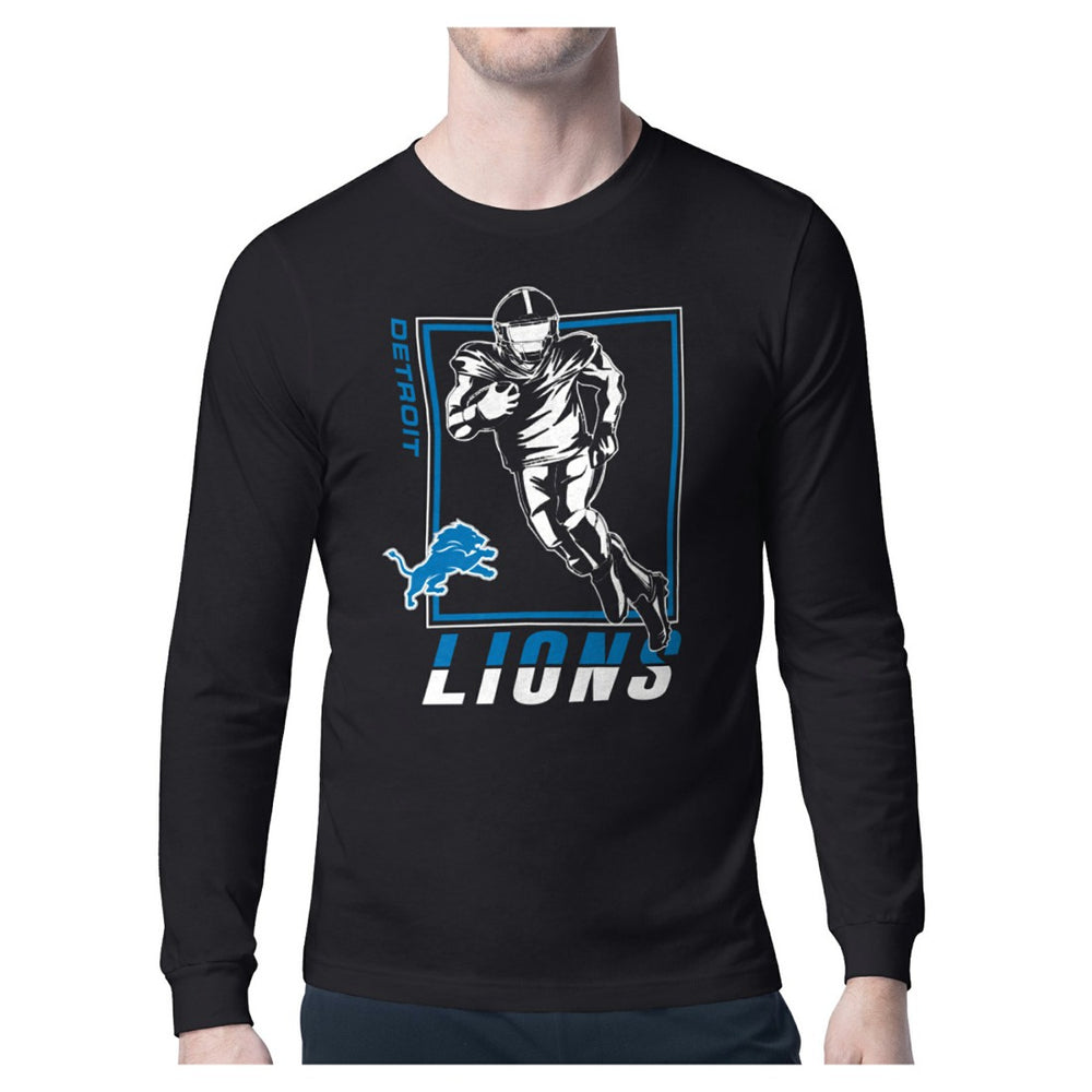 Detroit Lions Starter Player Grid Graphic Long Sleeve T-Shirt - Black discount