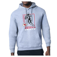 Kansas City Chiefs Starter Player Grid Pullover Hoodie - Heather Gray discount
