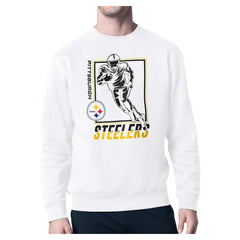 Pittsburgh Steelers Starter Player Grid Pullover Sweatshirt - White cheap