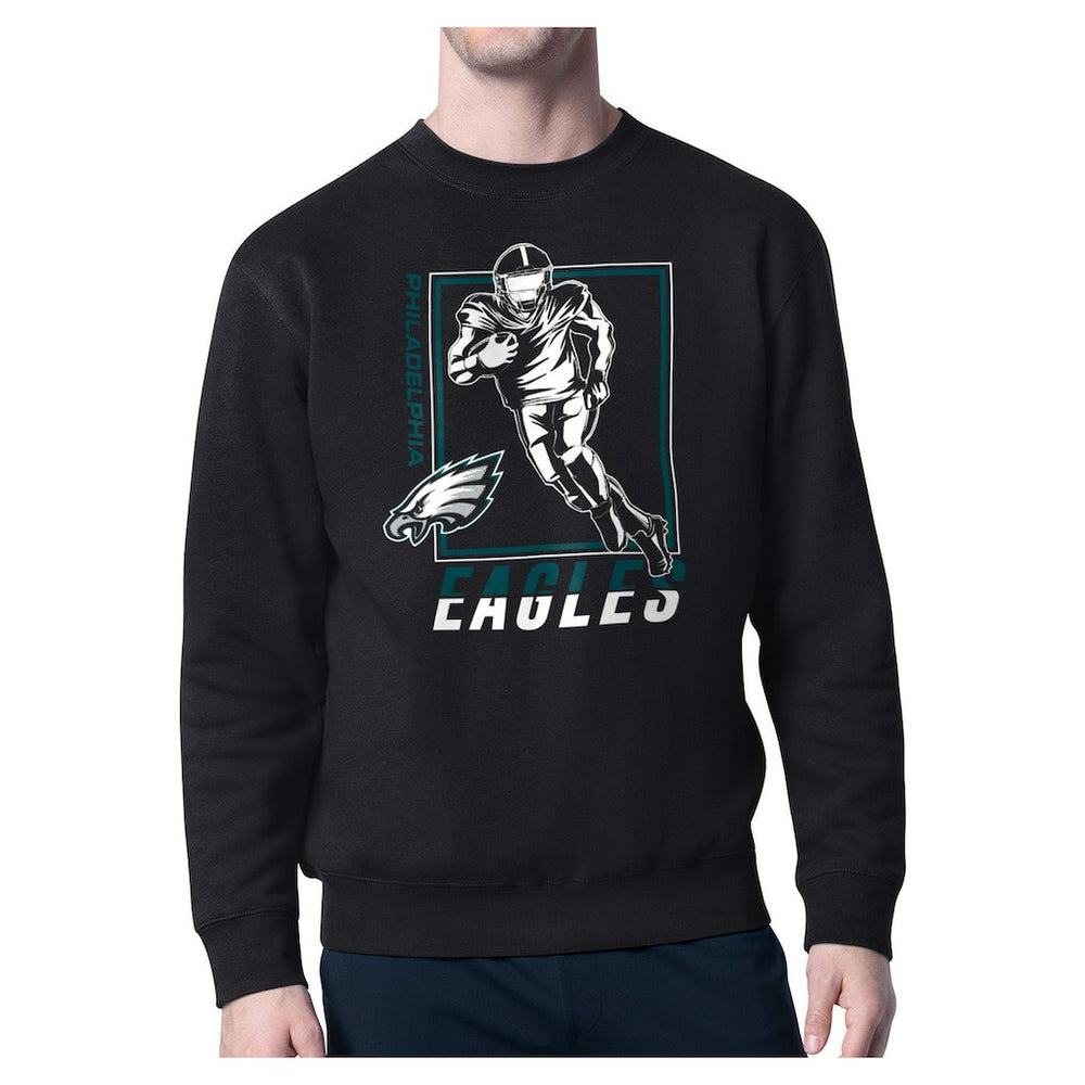 Philadelphia Eagles Starter Player Grid Pullover Sweatshirt - Black outlet
