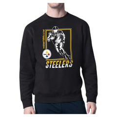 Pittsburgh Steelers Starter Player Grid Pullover Sweatshirt - Black discount