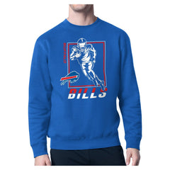 Buffalo Bills Starter Player Grid Pullover Sweatshirt - Royal online