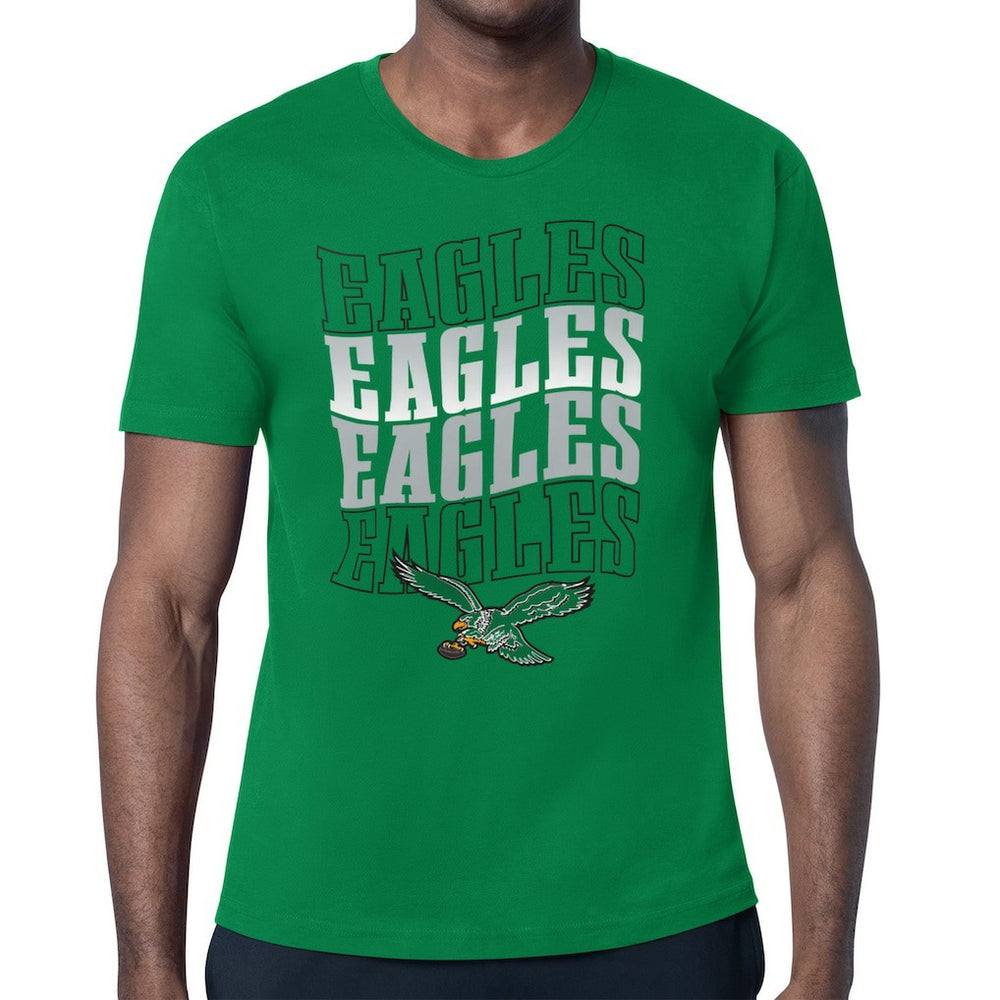 Philadelphia Eagles Starter Stacked Retro Logo T-Shirt - Kelly Green cheap