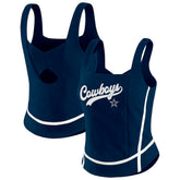 Dallas Cowboys WEAR by Erin Andrews Women's Square Neck Tank Top - Navy on sale
