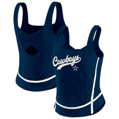 Dallas Cowboys WEAR by Erin Andrews Women's Square Neck Tank Top - Navy on sale
