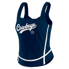 Dallas Cowboys WEAR by Erin Andrews Women's Square Neck Tank Top - Navy on sale