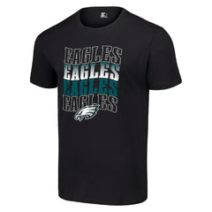 Philadelphia Eagles Starter Four Team Name Logo T-Shirt - Black outlet