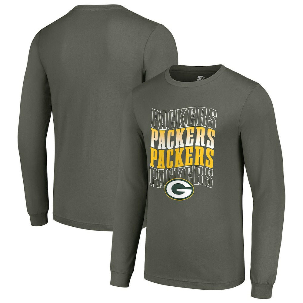 Green Bay Packers Starter Team Name Graphic Long Sleeve T-Shirt - Olive discount
