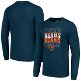 Chicago Bears Starter Team Name Graphic Long Sleeve T-Shirt - Navy cheap