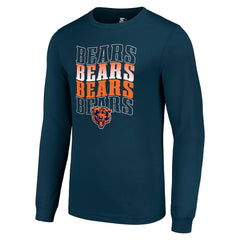 Chicago Bears Starter Team Name Graphic Long Sleeve T-Shirt - Navy cheap