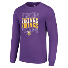 Minnesota Vikings Starter Team Name Graphic Long Sleeve T-Shirt - Purple discount