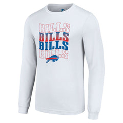 Buffalo Bills Starter Team Name Graphic Long Sleeve T-Shirt - White cheap