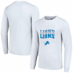 Detroit Lions Starter Team Name Graphic Long Sleeve T-Shirt - White discount