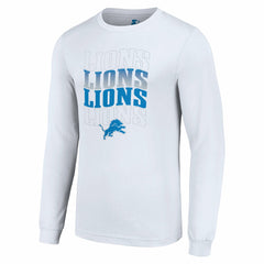 Detroit Lions Starter Team Name Graphic Long Sleeve T-Shirt - White discount