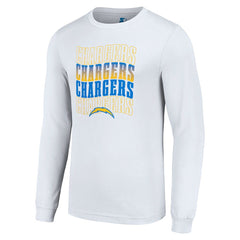 Los Angeles Chargers Starter Team Name Graphic Long Sleeve T-Shirt - White sale
